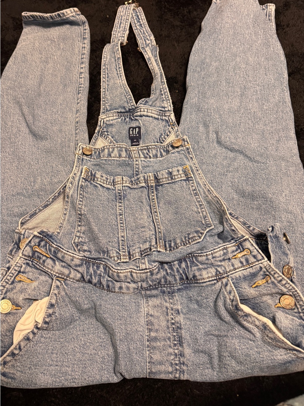 GAP Light Wash Denim Overalls - Pale Blue